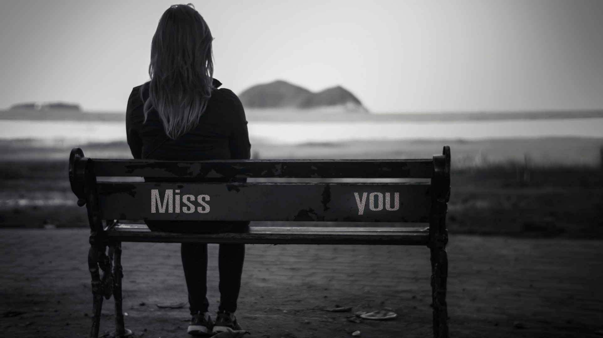 fullscreen widescreen bench girl mood sadness benches black and white longing background woman wallpaper bench loneliness sad blurring