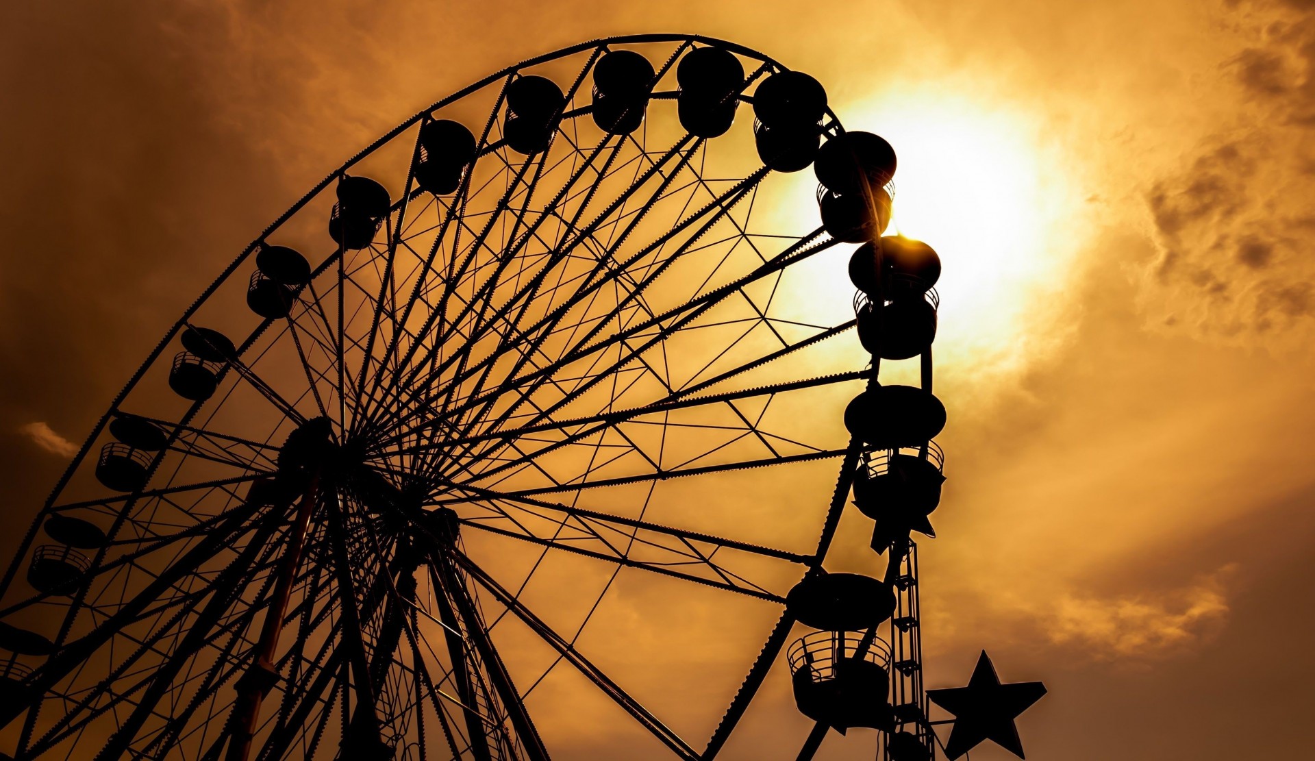 putain de roue ciel coucher de soleil humeur noir soleil fond grande roue papier peint temps nostalgie souvenirs silhouette