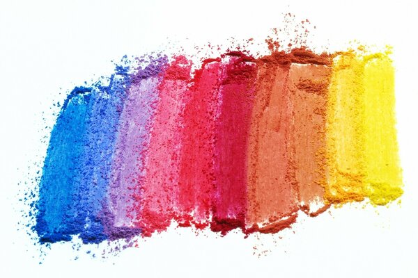 Bunte Farben von blau bis Gelb - der Regenbogen ist gemischt