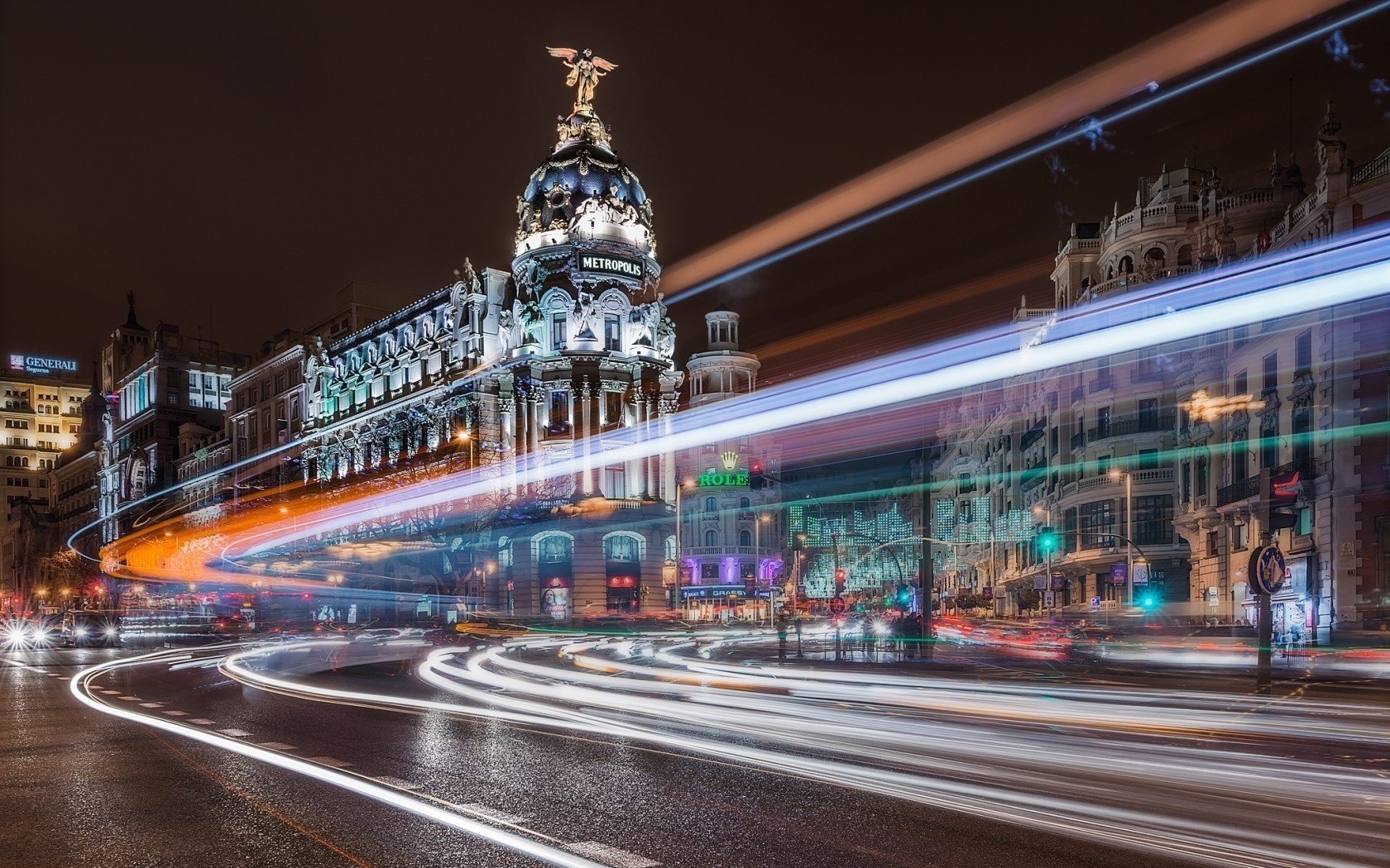 madrid madrid españa noche ciudad