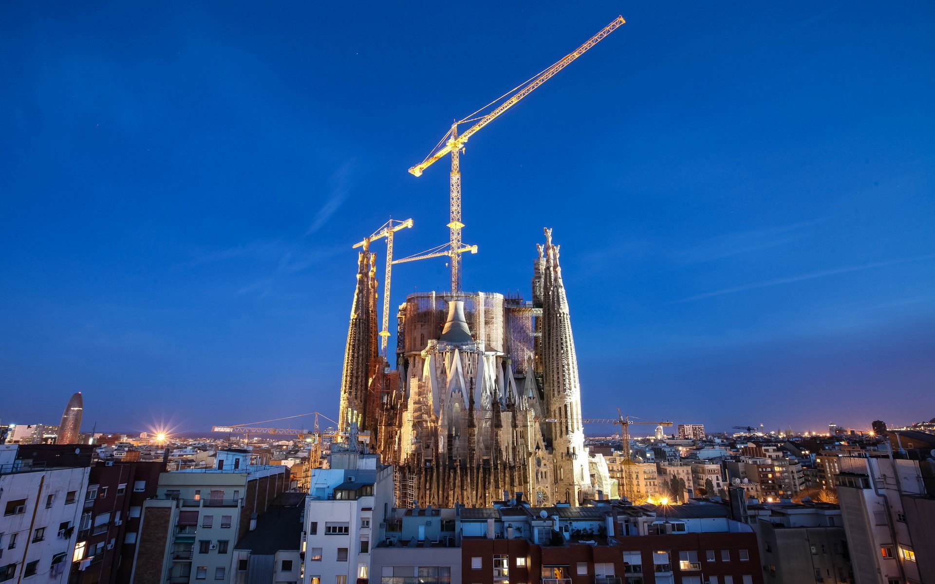 barcellona città notte