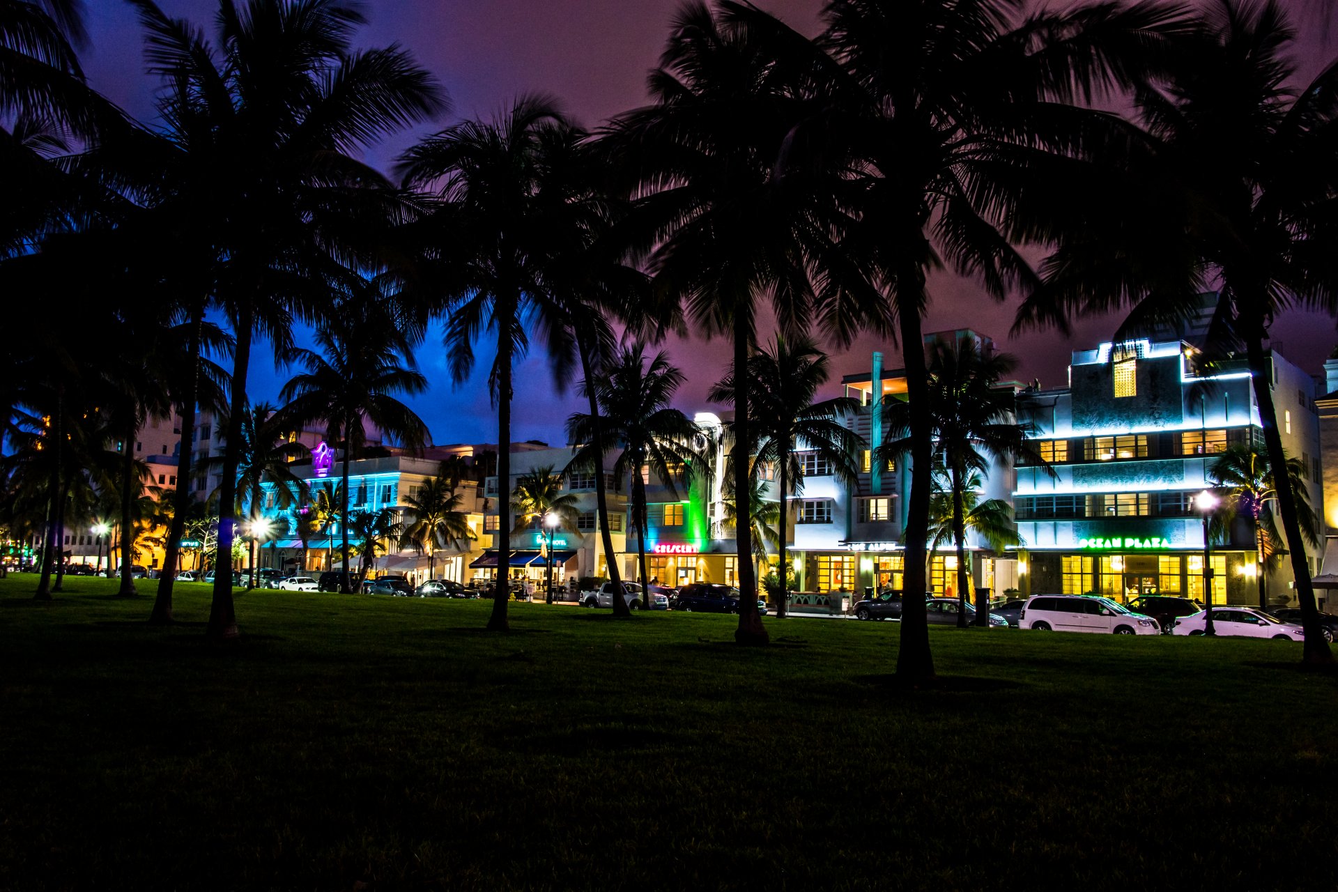 Майами бич ночью