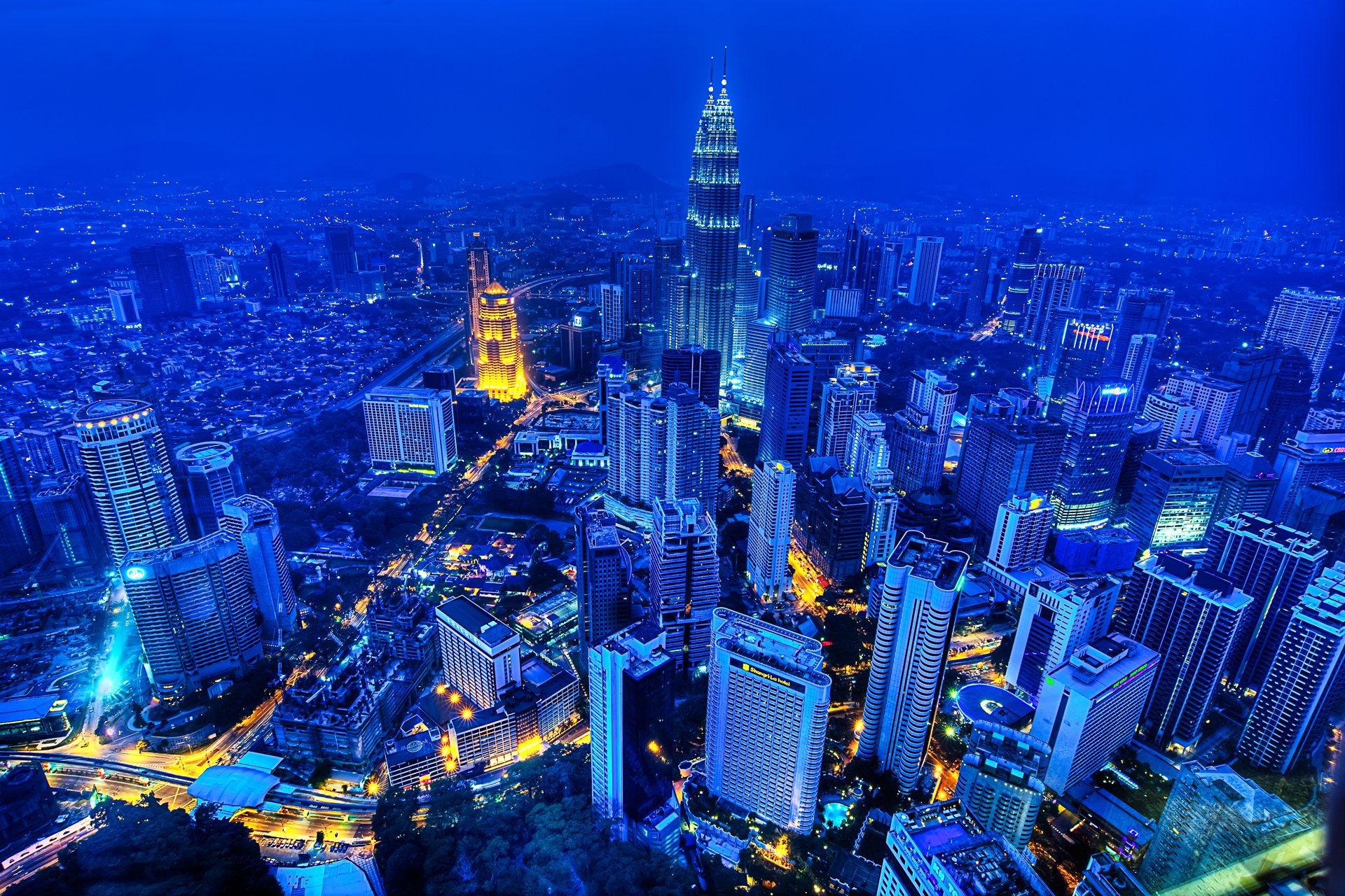 stadt kuala lumpur malaysia nacht sommer