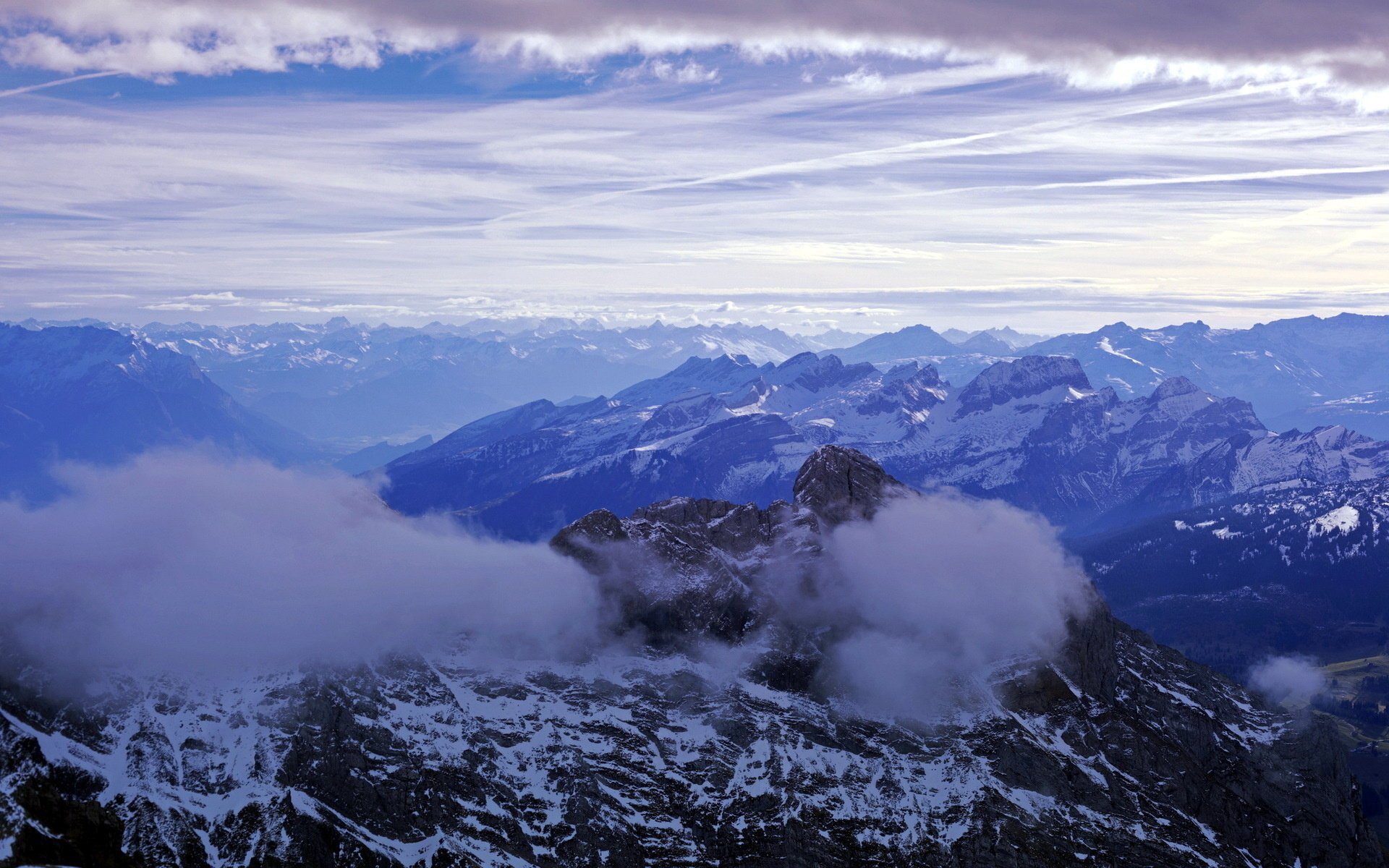 ciel paysage montagnes