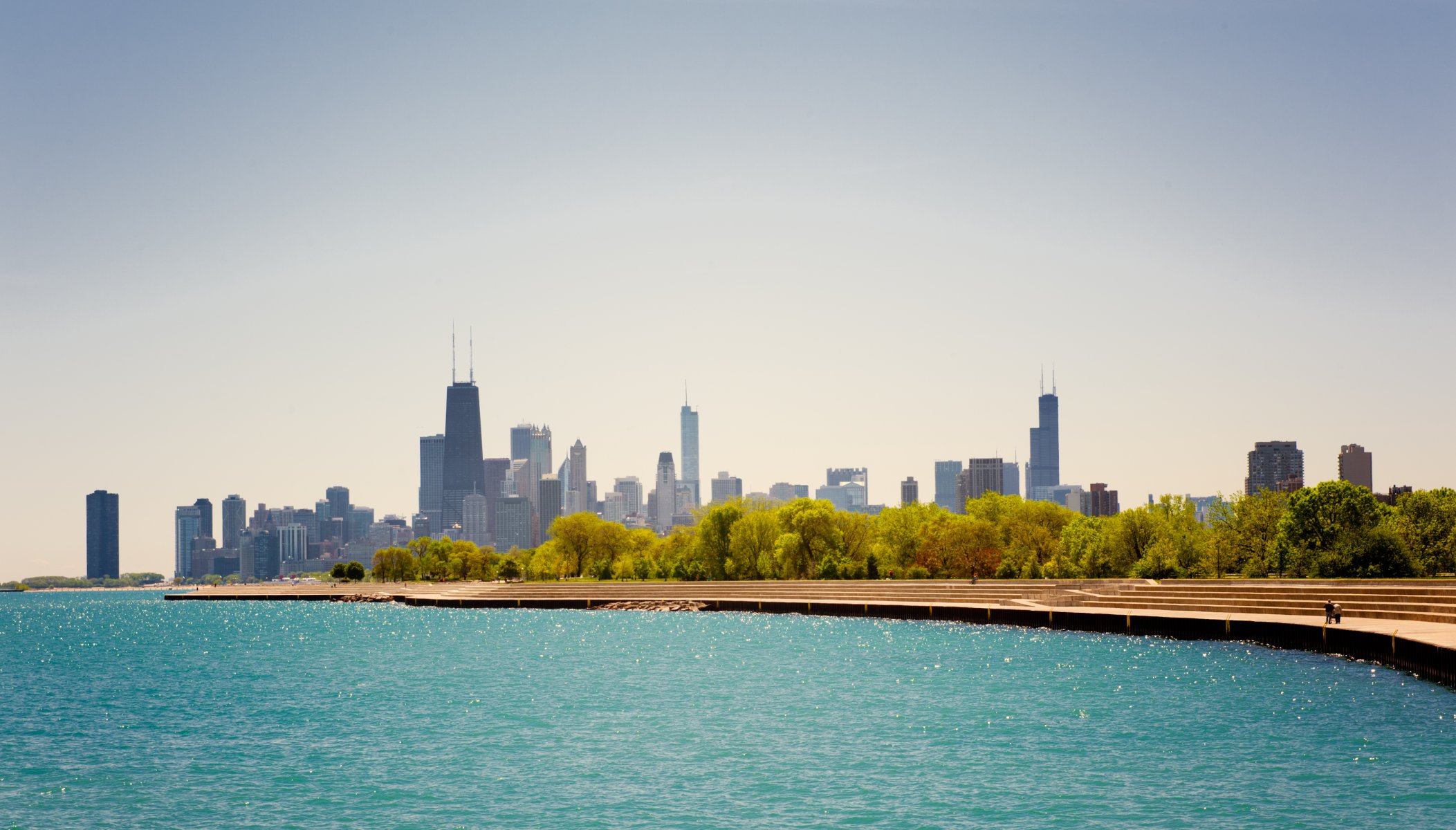 illinois chicago stati uniti america grattacieli cielo michigan estate sole