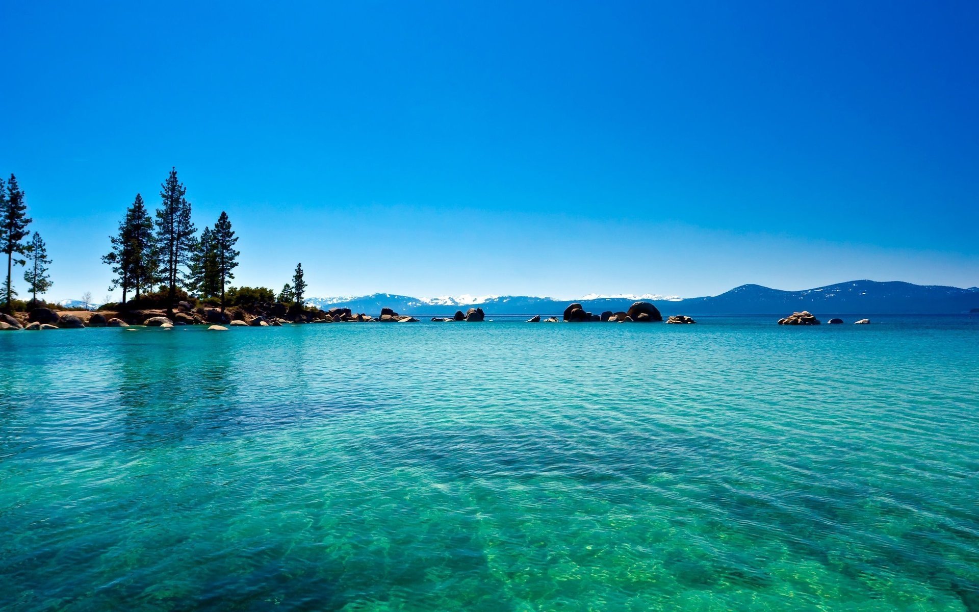 californie lac bleu eau lake tahoe forêt