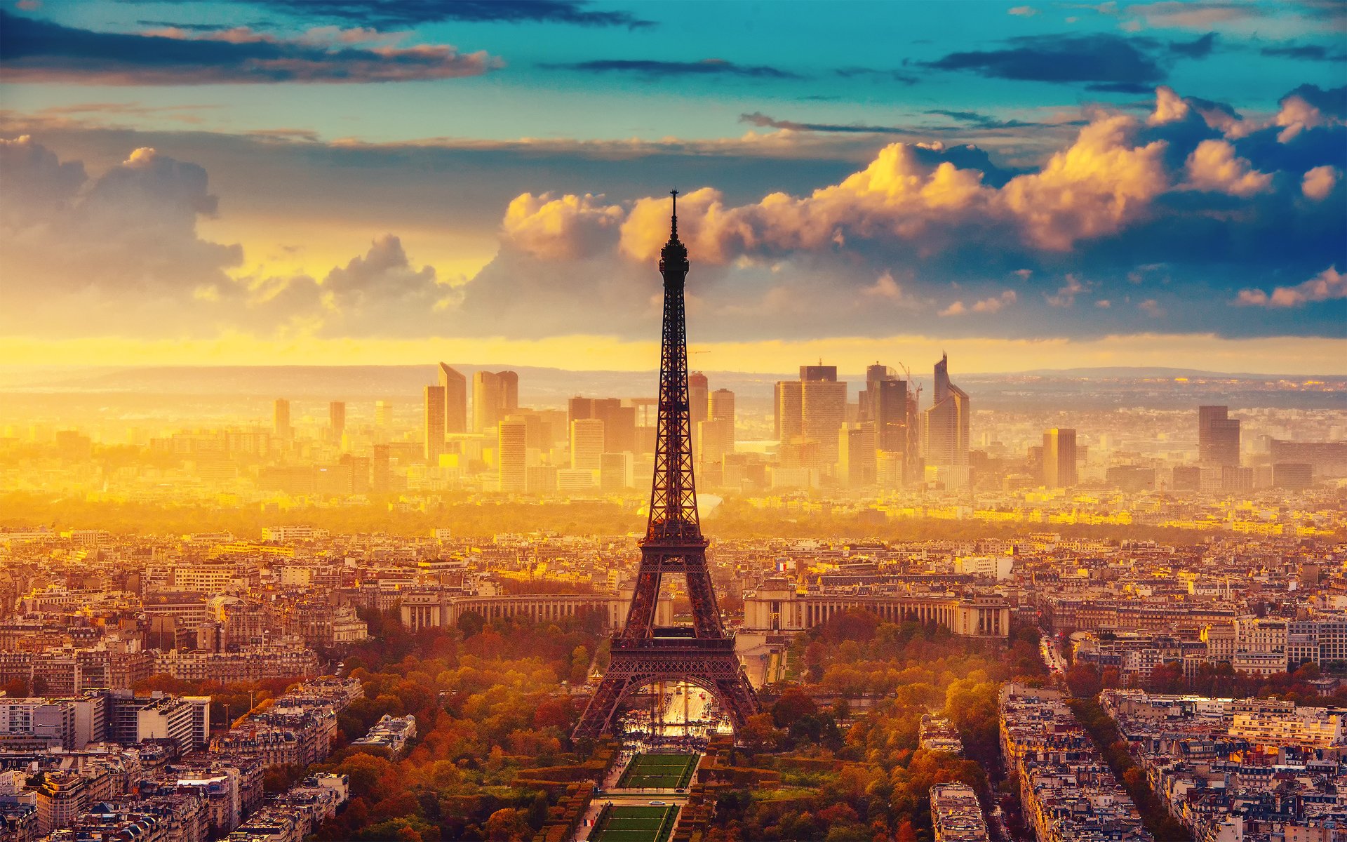 francia città parigi torre eiffel autunno cielo nuvole