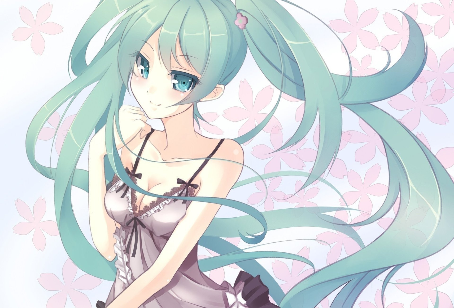 fiori hatsune miku vocaloid hatsune miku vocaloid ragazza