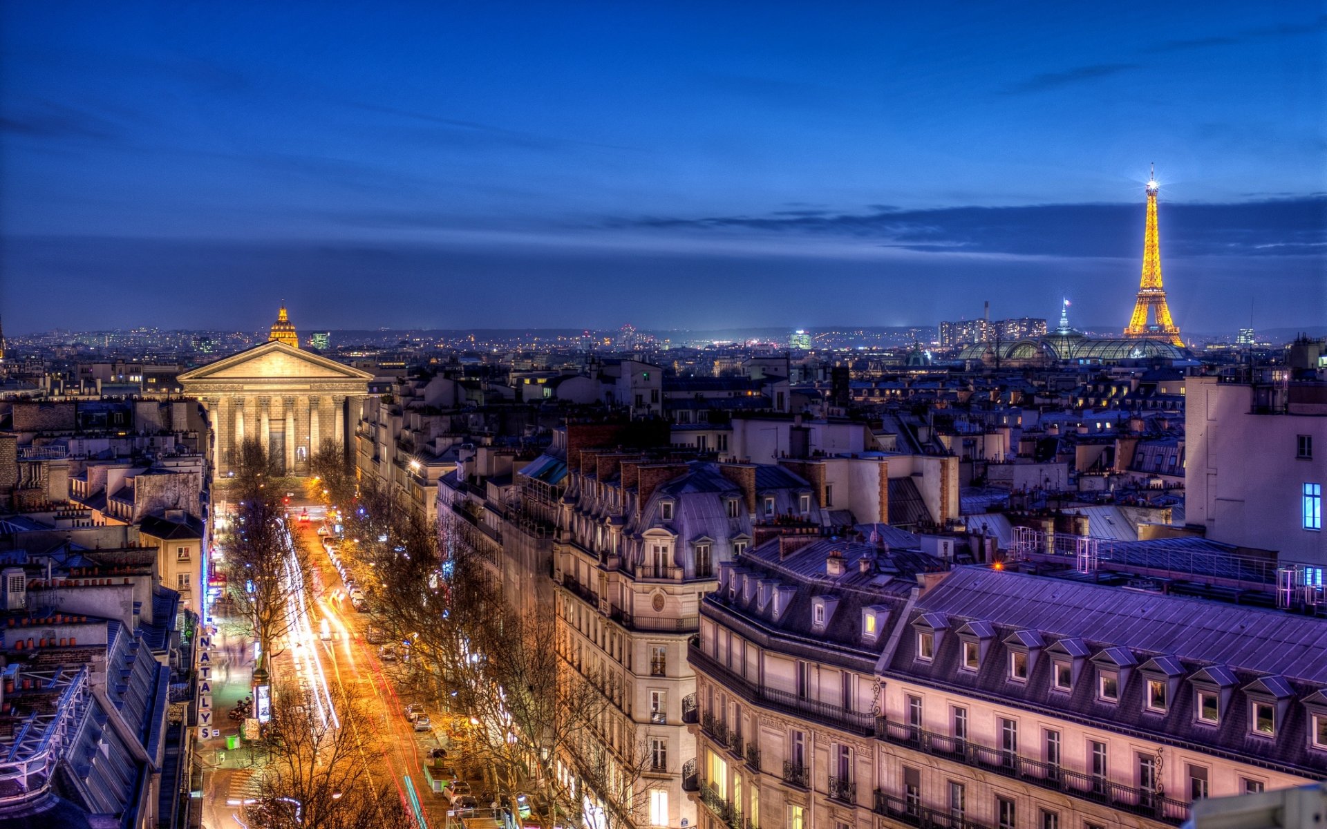 francia parís isla de francia provincias de la ópera isla de francia hotel edificios casas tejados tarde camino exposición ciudad vista panorama