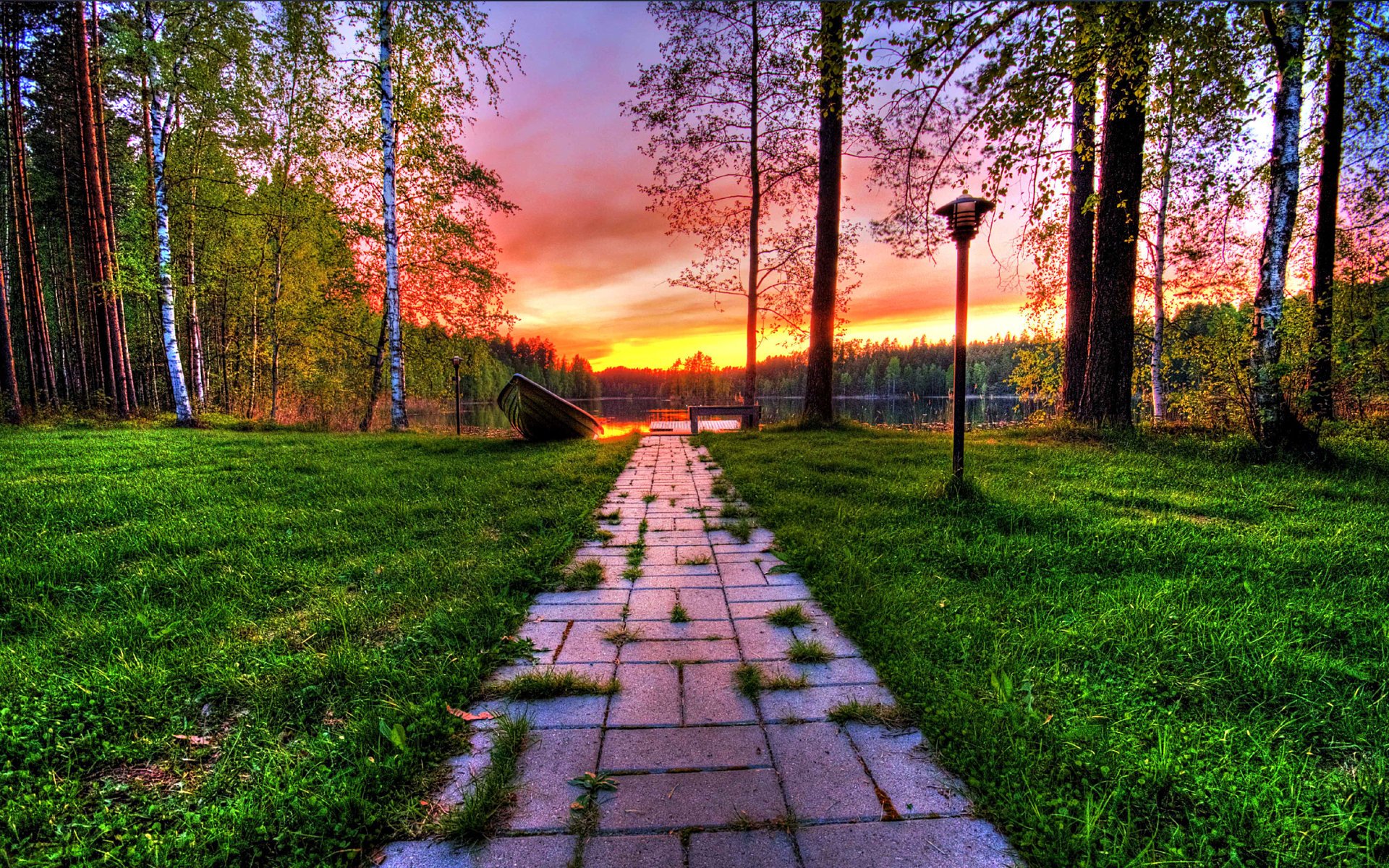 landschaft wolken sonnenuntergang natur himmel