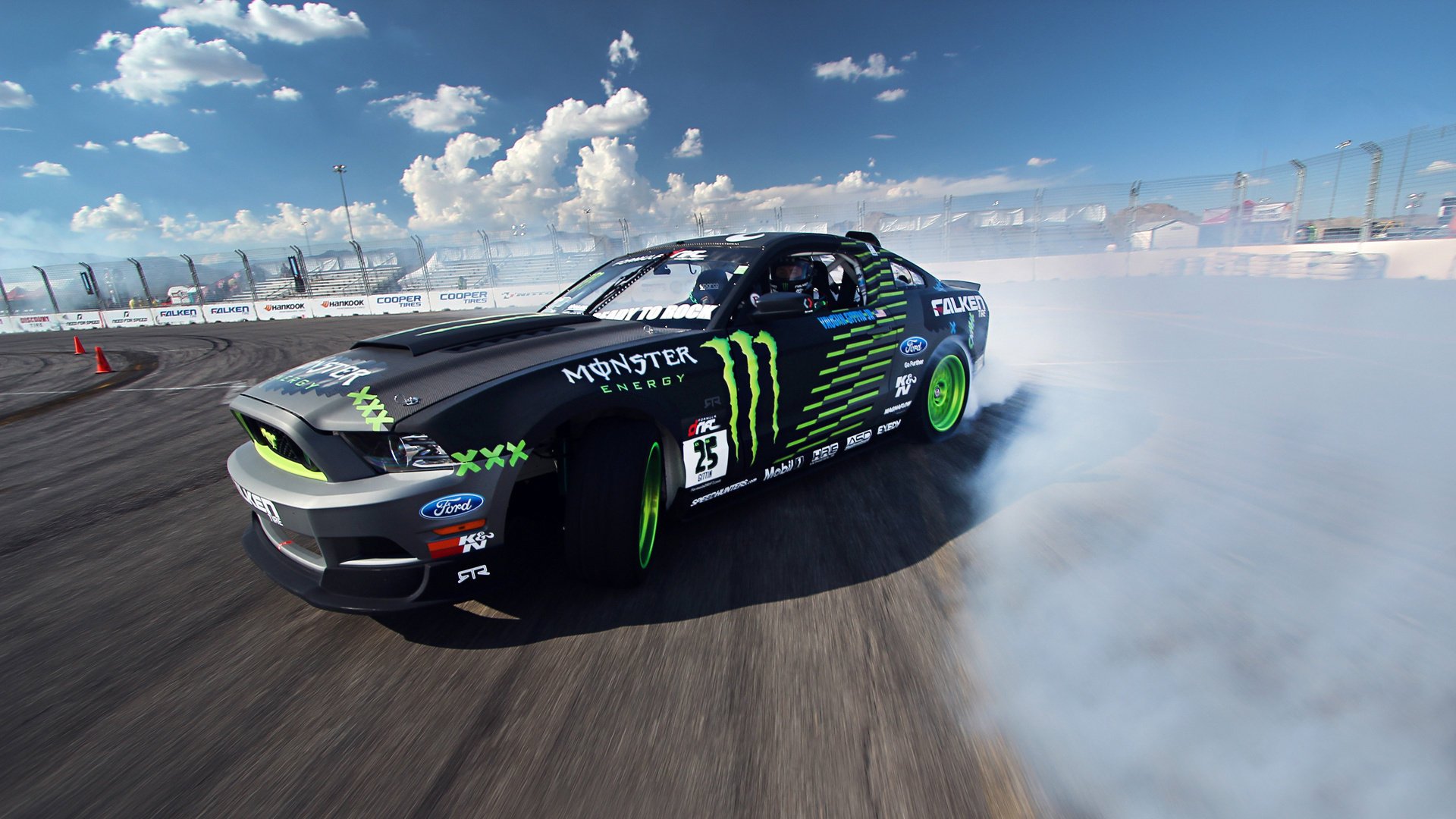 ford mustang gt tuning clouds drift the competition smoke sports car