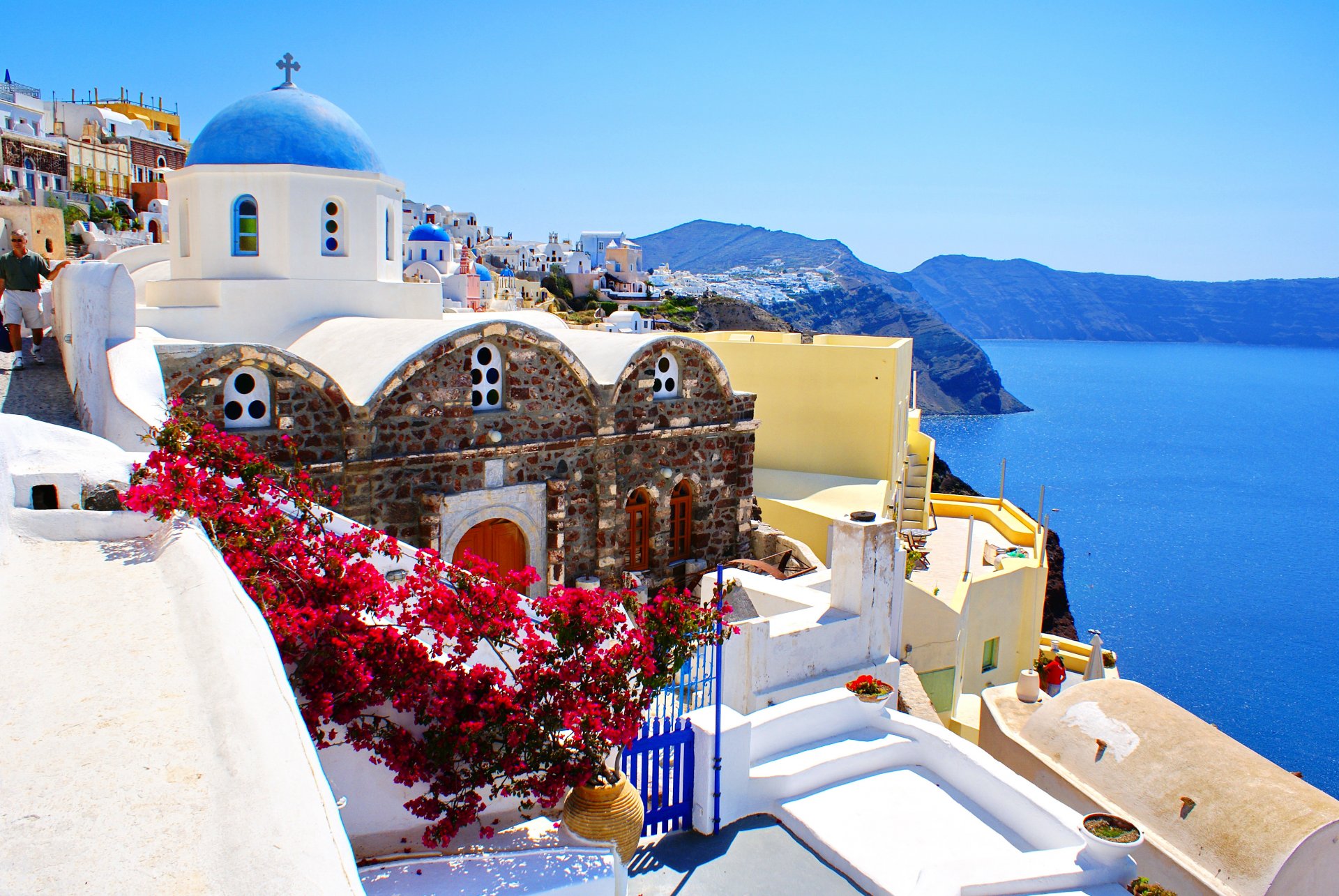 naturaleza paisaje mar casa grecia santorini