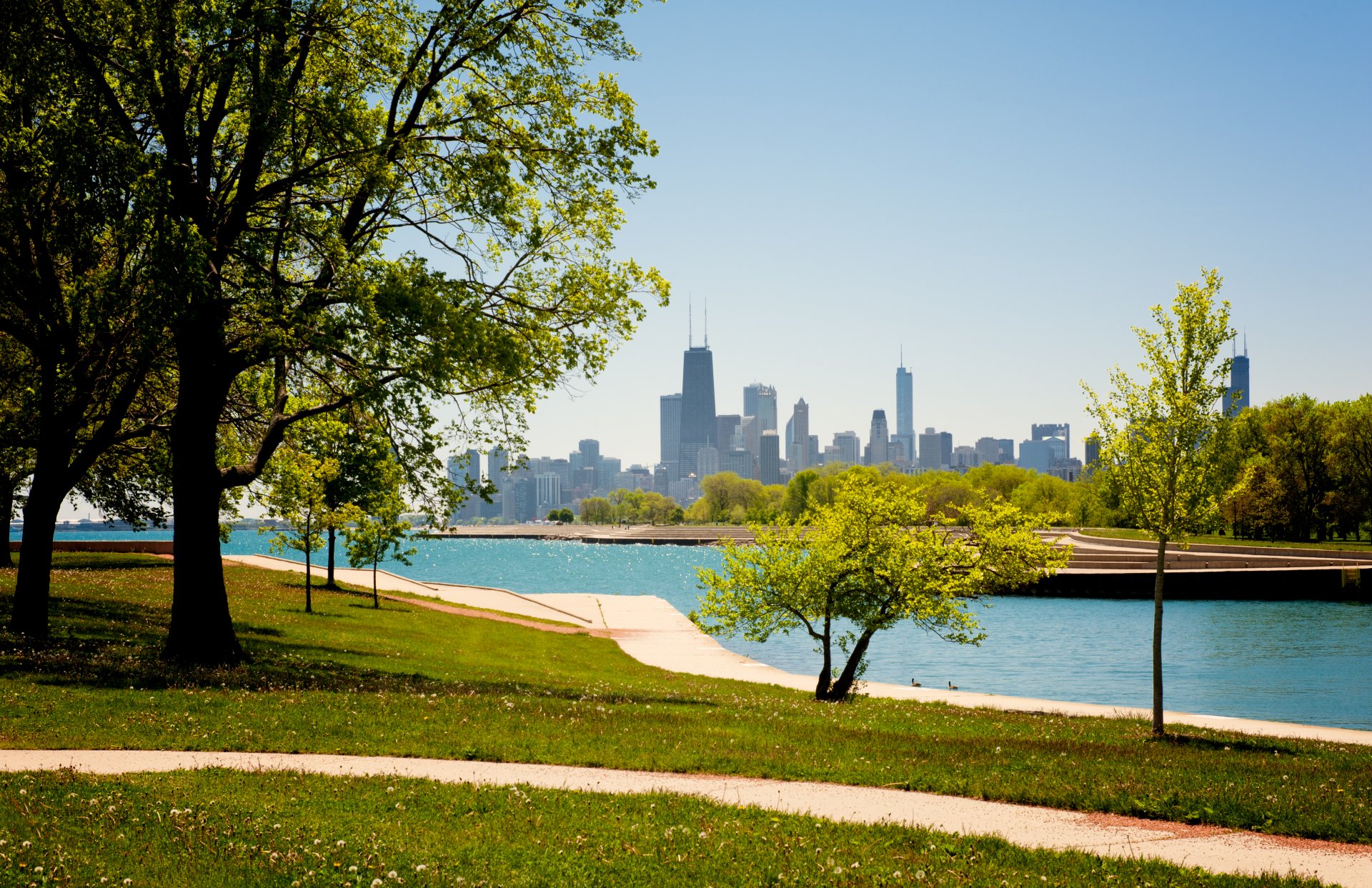 illinois chicago estados unidos américa parque edificios rascacielos cielo rascacielos