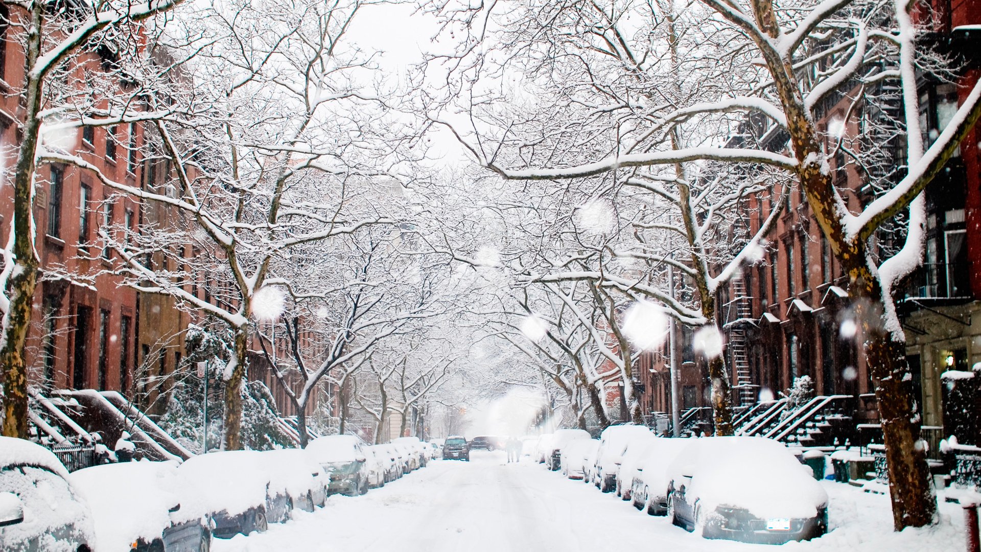 city street winter snow winter