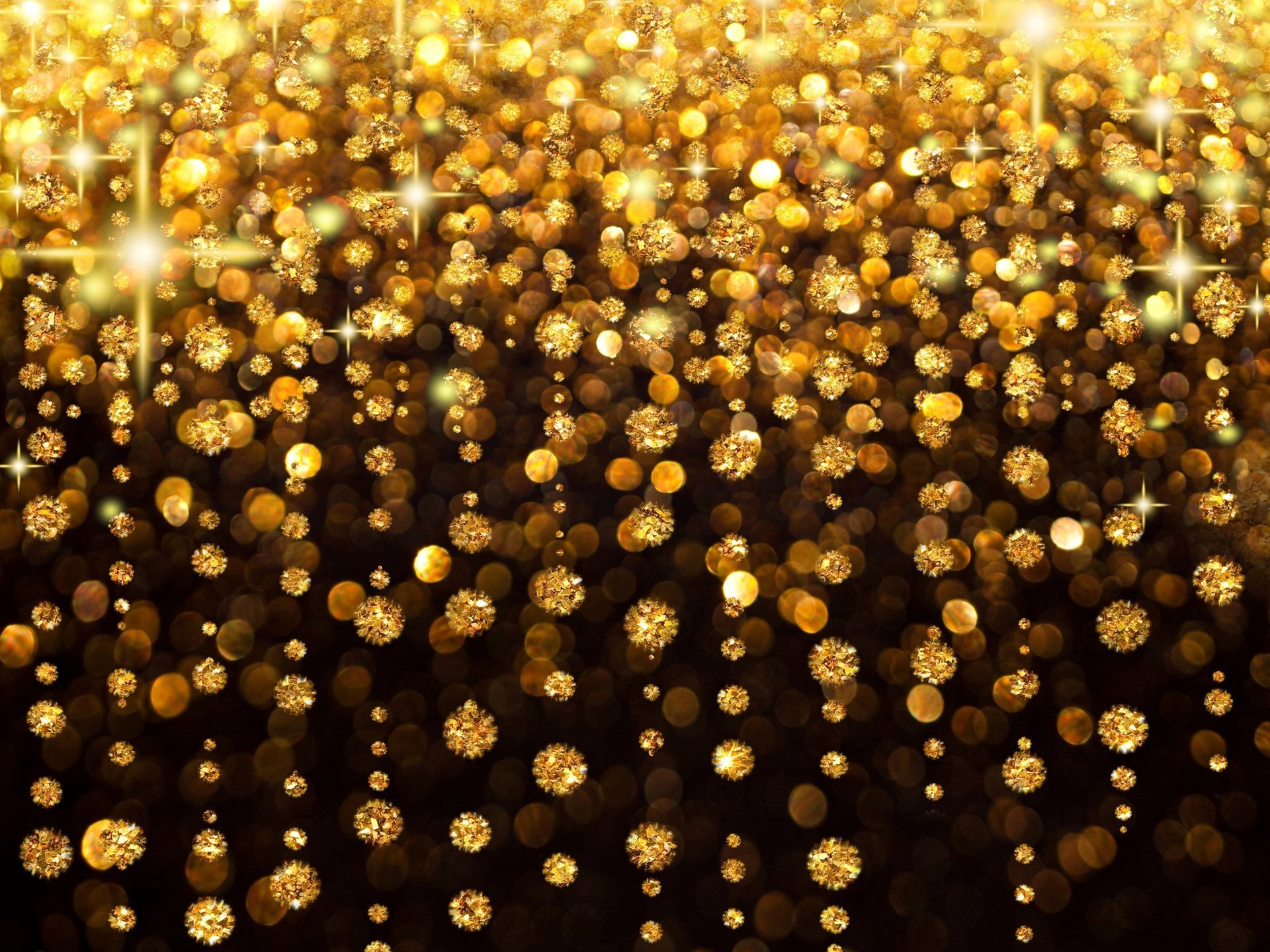 gold rain flickering background glow shine holiday