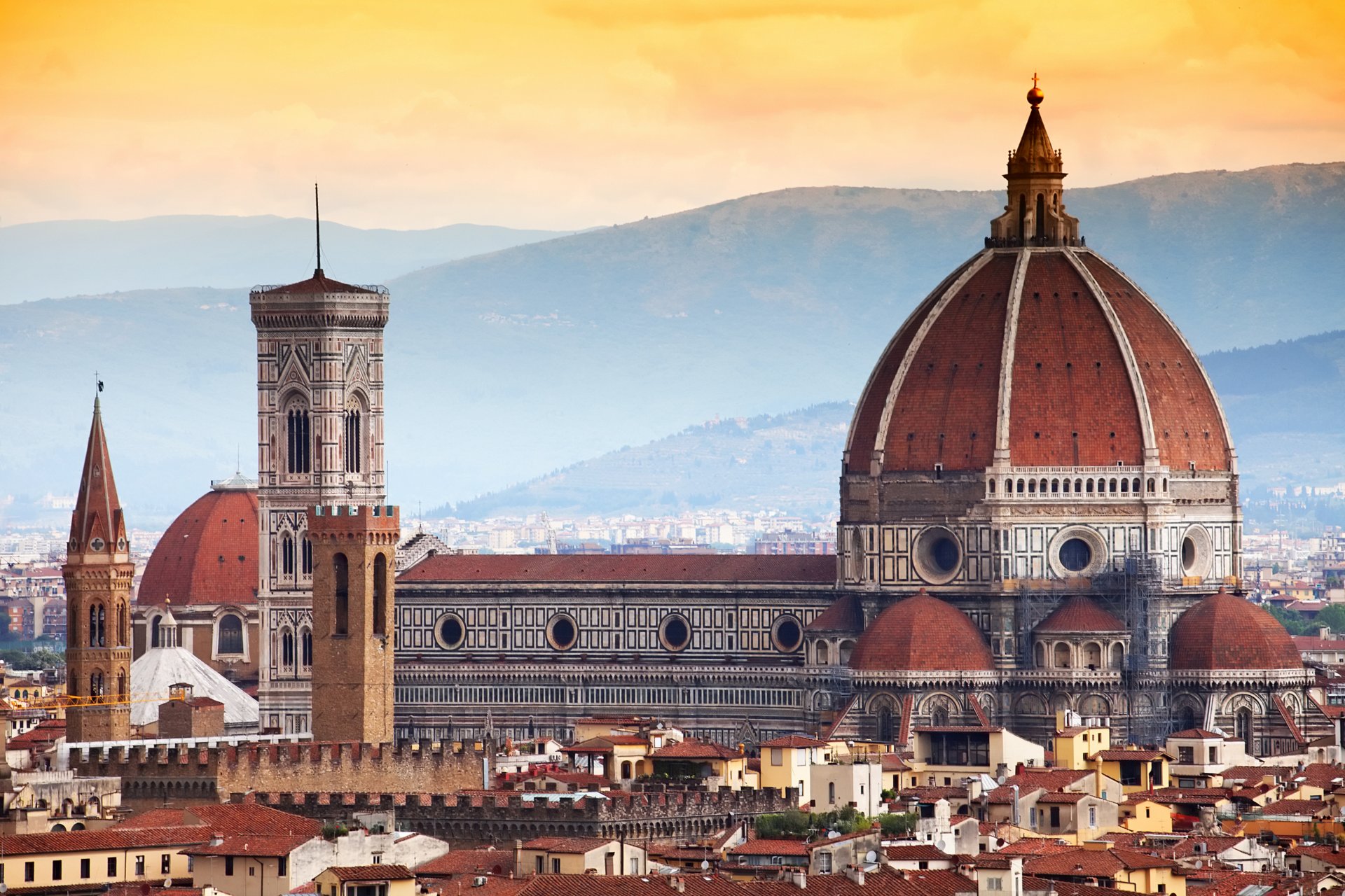 la cattedrale santa maria del fiore firenze florenz italien santa maria del fiore kathedrale toskana stadt panorama häuser gebäude architektur