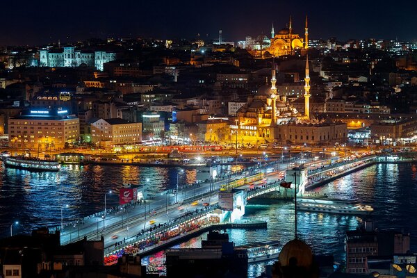 Nacht Istanbul in der Türkei