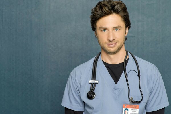 Schauspieler Zach Braff. Super-Doktor