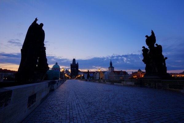 Schöner Abendblick in der Tschechischen Republik