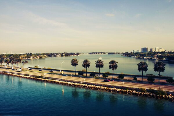 Circuit à travers l océan à Miami