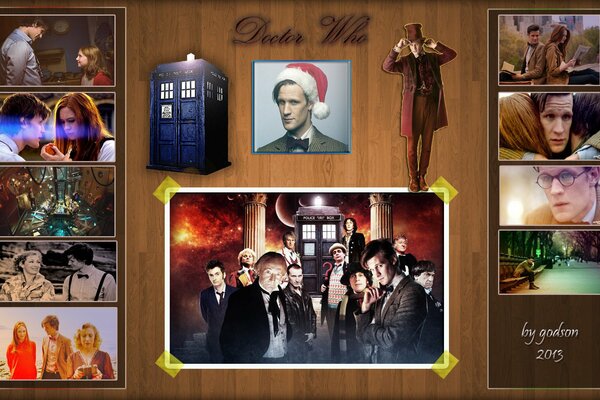 Un grande collage della serie Doctor Who