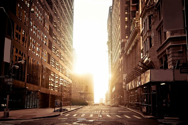 Nueva York. Calles desiertas de la ciudad