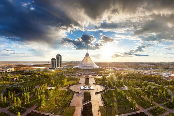 Domy i Drzewa Astana, Kazachstan