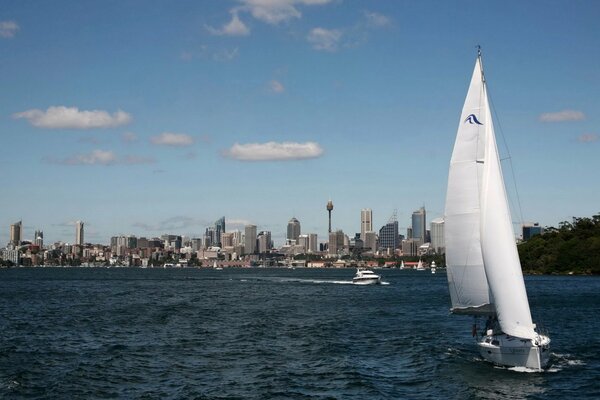 Segelboot vor der Küste Australiens