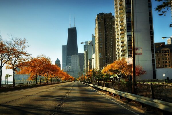 Schöner Morgen in der Stadt Chicago