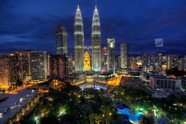 The sky of Malaysia on the background of the night sky