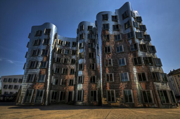 Dusseldorf. New customs, dancing house in Germany