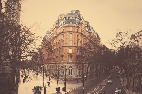 Stary hotel. Londyn. Zima