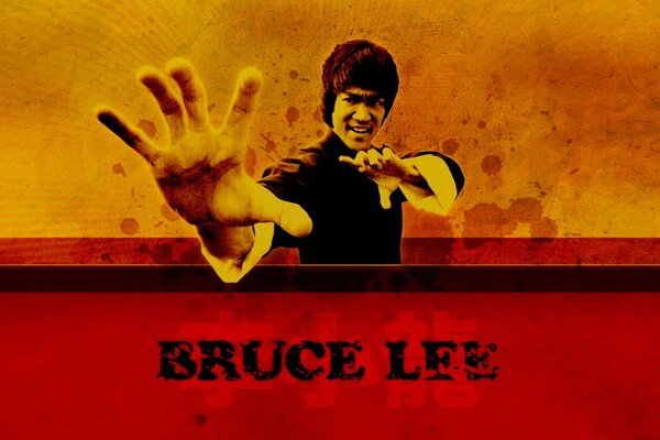 Famoso artista marziale orientale Bruce Lee