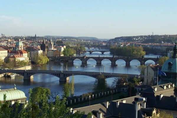 Czech Republic beautiful view of the bridges