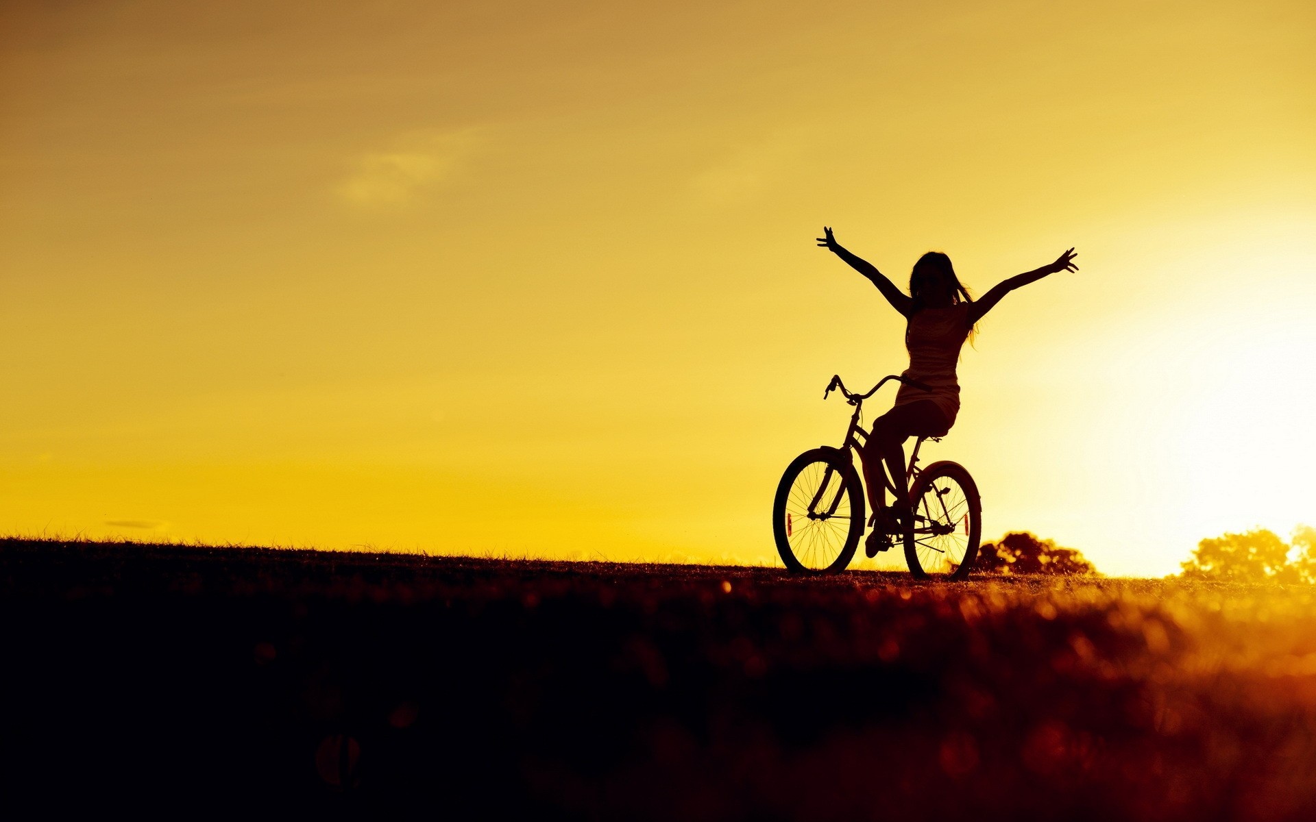 stimmung licht mädchen fahrrad