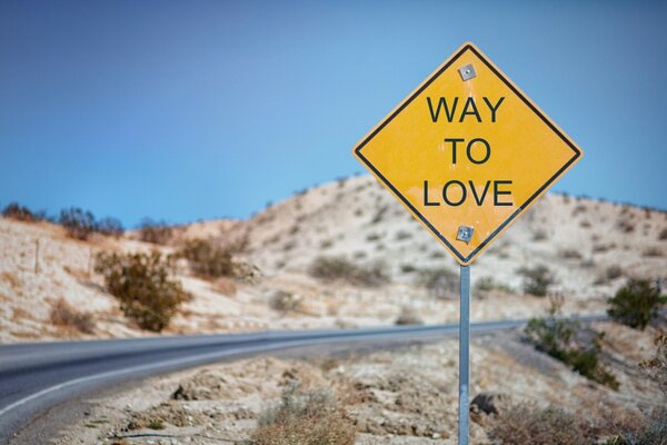 El camino al amor con un hermoso paisaje