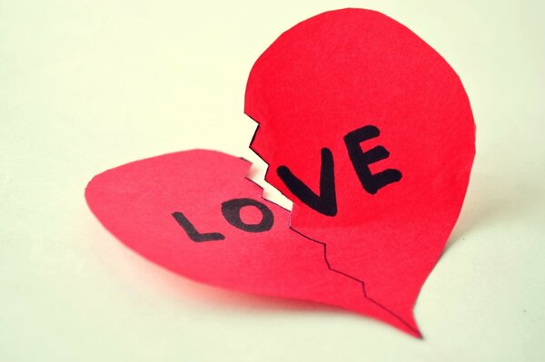 Geteiltes Herz Liebe zum Valentinstag