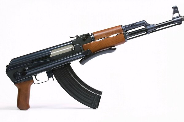 Kalashnikov assault rifle on a white background