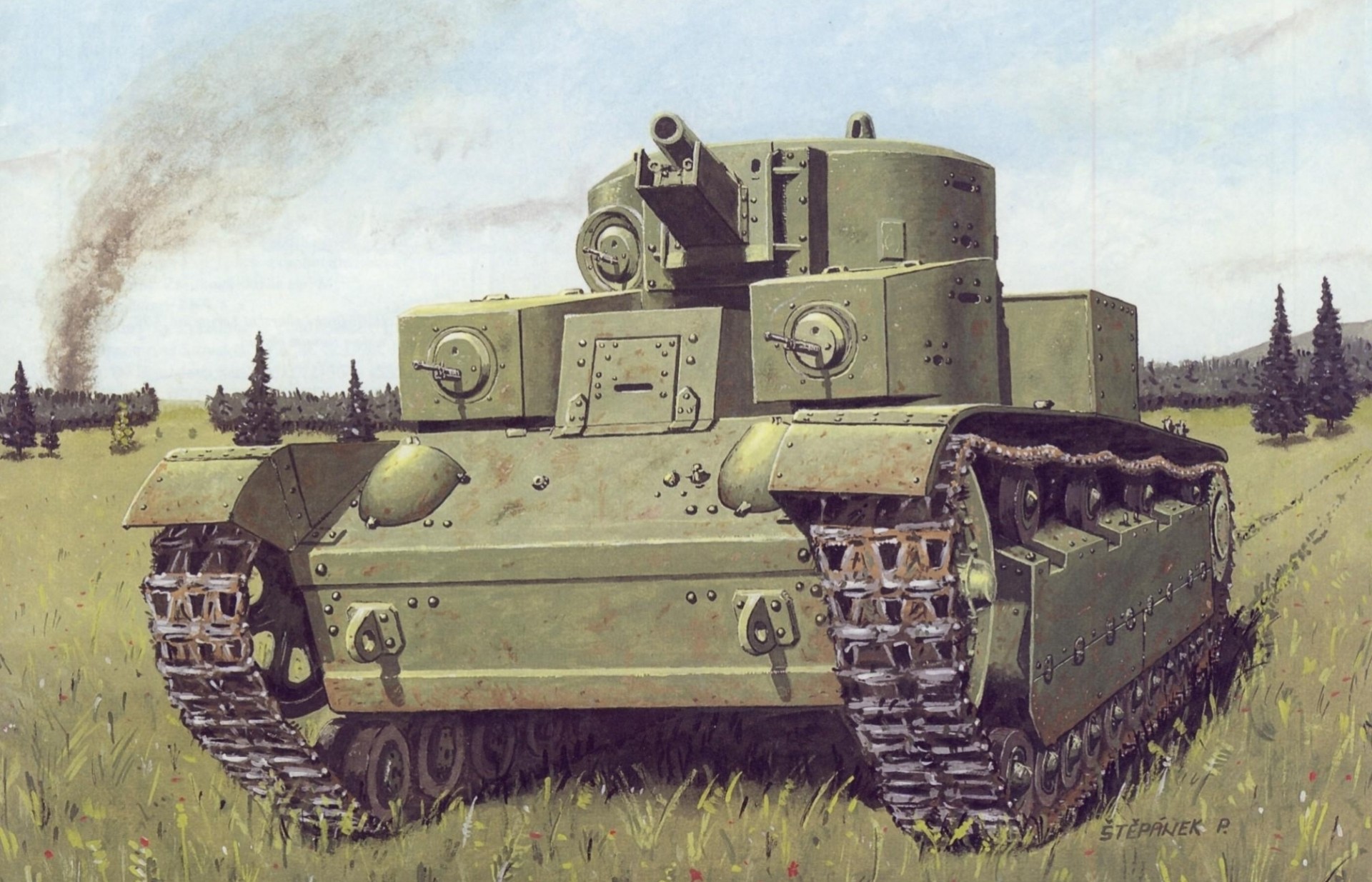 arte serbatoio traccia disegno campo t-28 medio sovietico