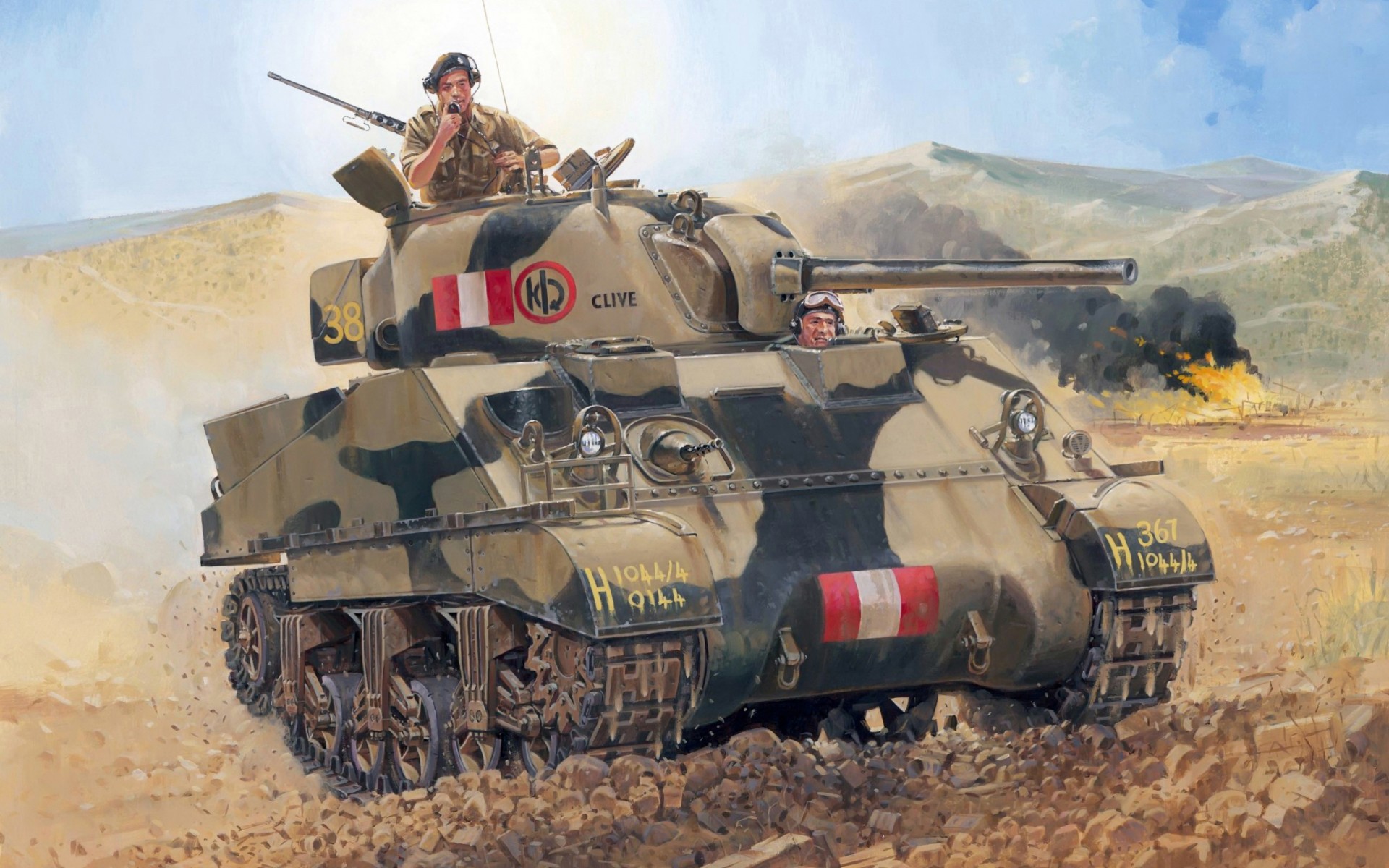 art british tank the second world war ww2. main sherman mk-3 uk service britain american to medium battle