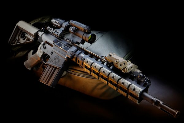 Beautiful image of weapons, rifles
