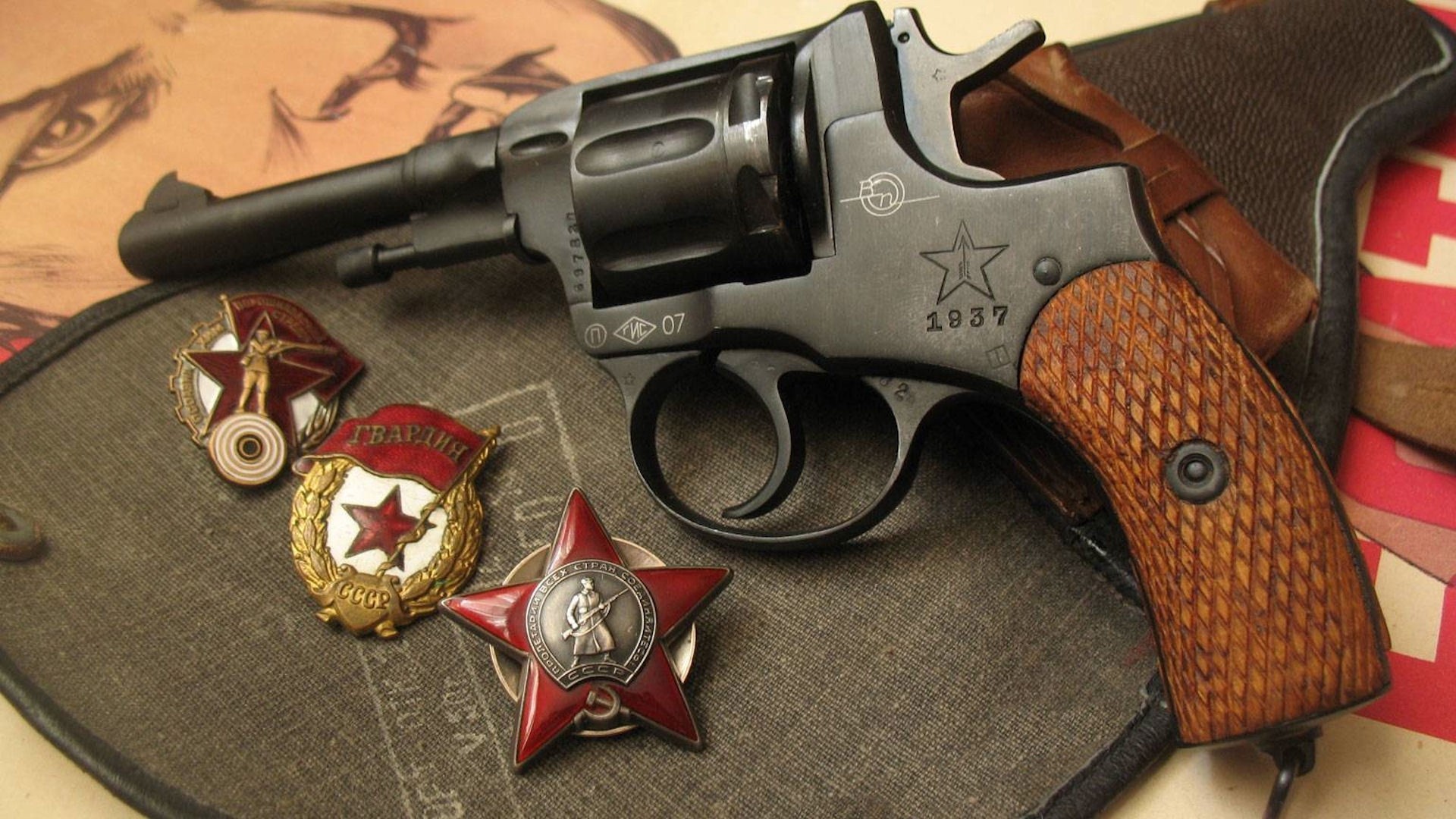 voroshilov sharpshooter revolver year order of the red star guards mark