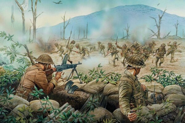 The battle of British and Japanese troops in 1944. The Battle of Kohima