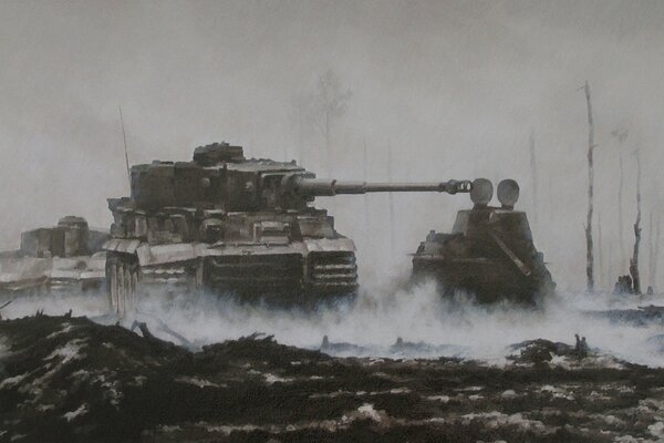 Guerra tanques batalla victoria