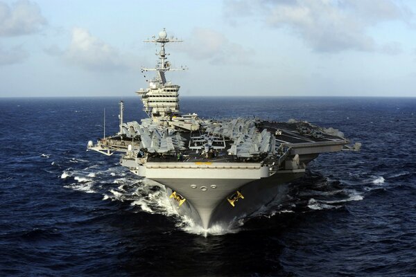 CVN-74 aircraft carrier at sea