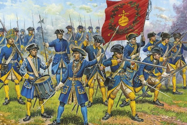 Bataille de Poltava d infanterie suédoise