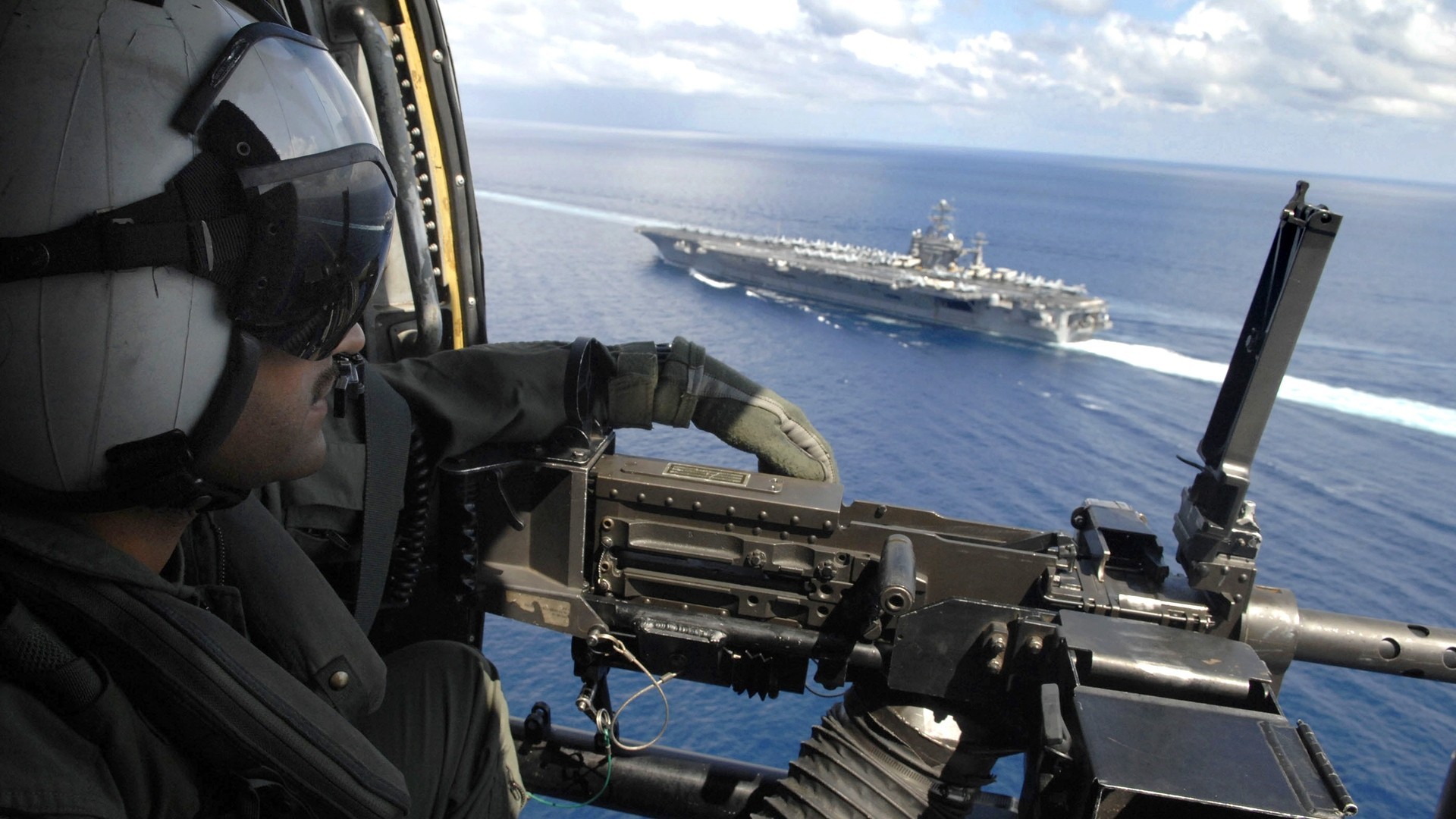 flying fortress blue grey sea ship close up