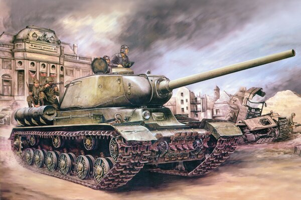 Drawing a military tank goes to Berlin