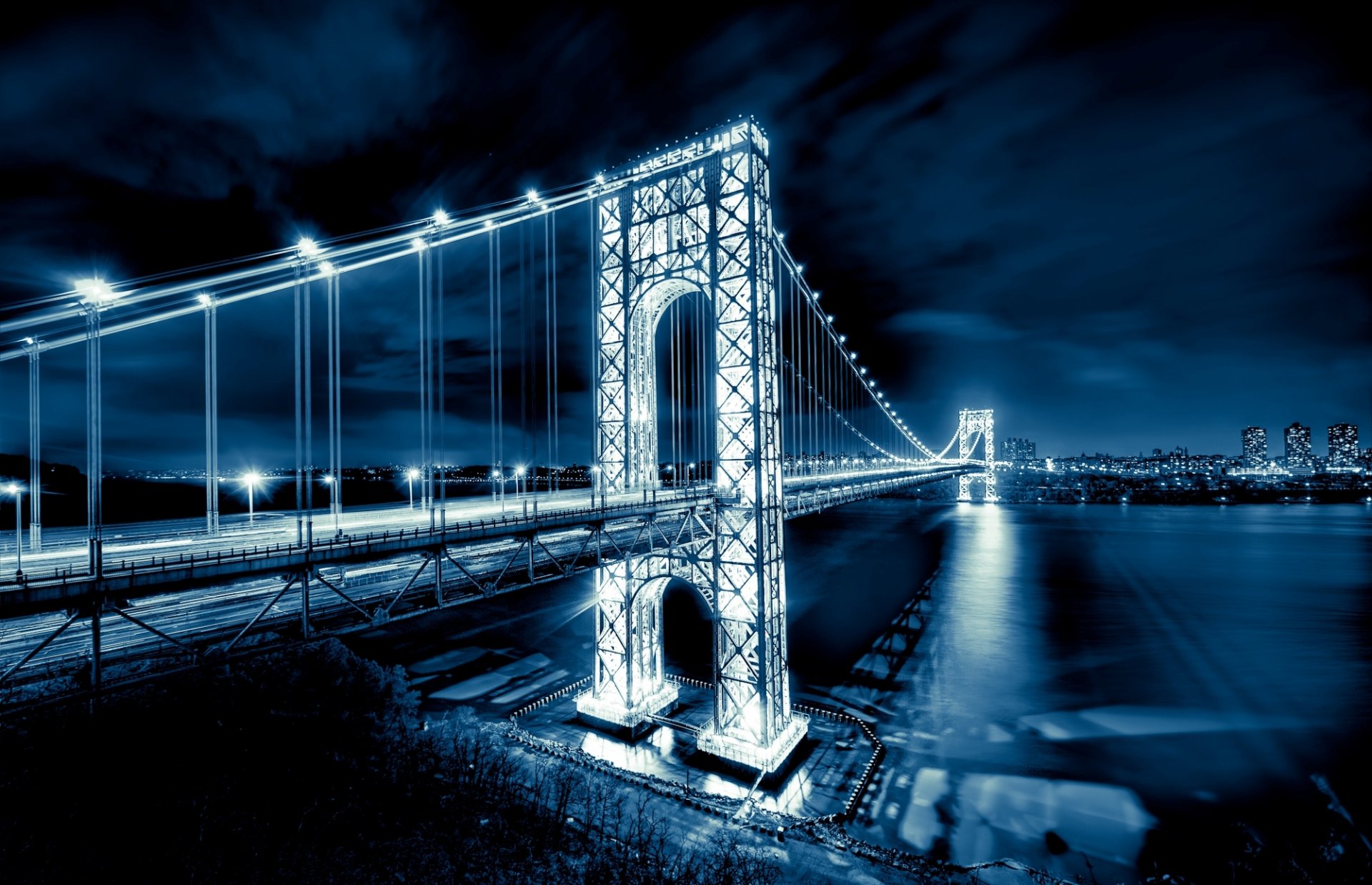 george washington bridge new jersey manhattan rzeka hudson rzeka hudson nowy jork usa