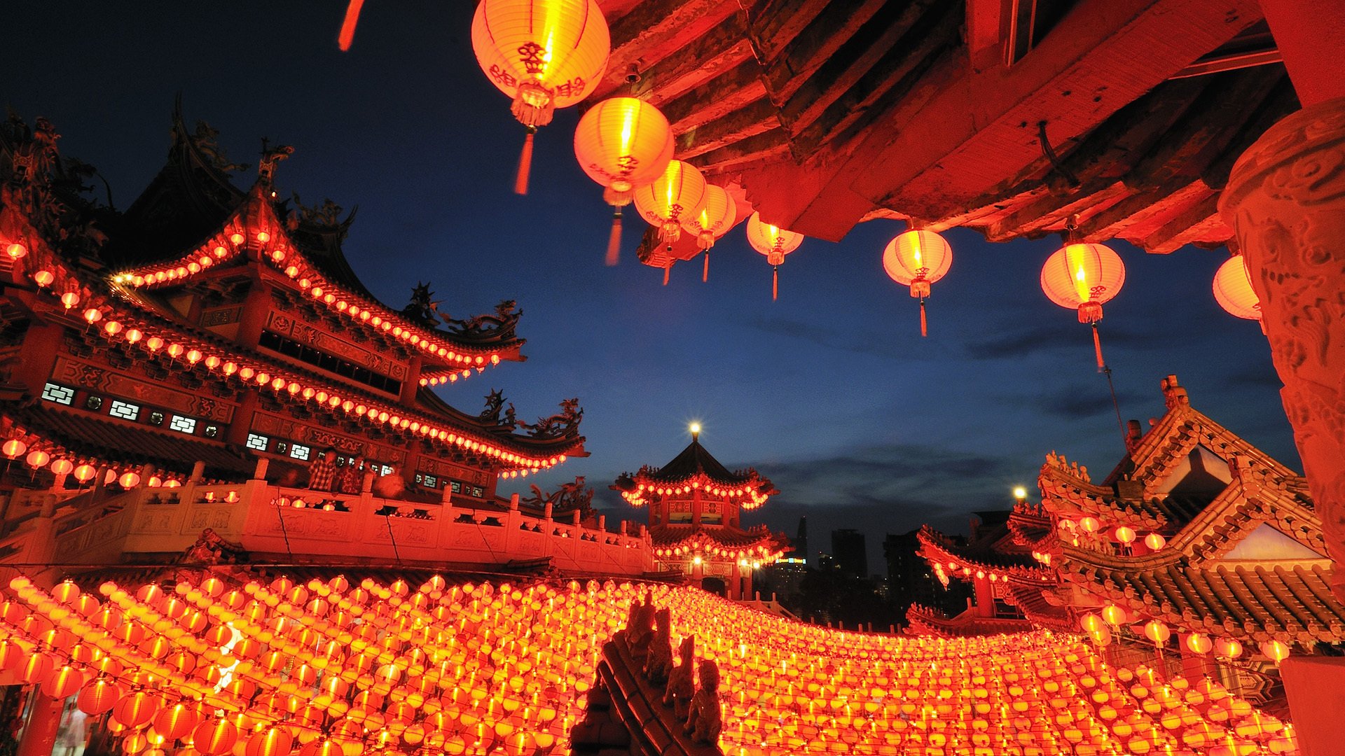 latarnie papier ap hou temple kuala lumpur malezja